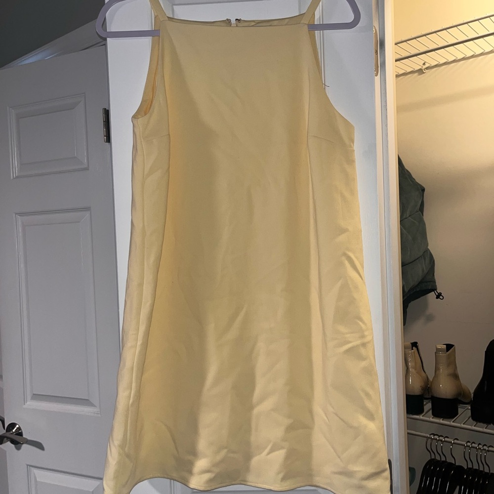 Wayf Light Yellow Mini Dress